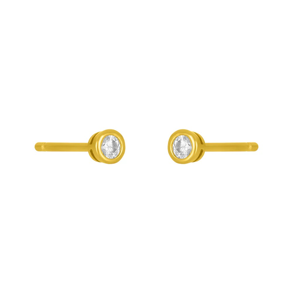 marisol bezel stud - 2mm
