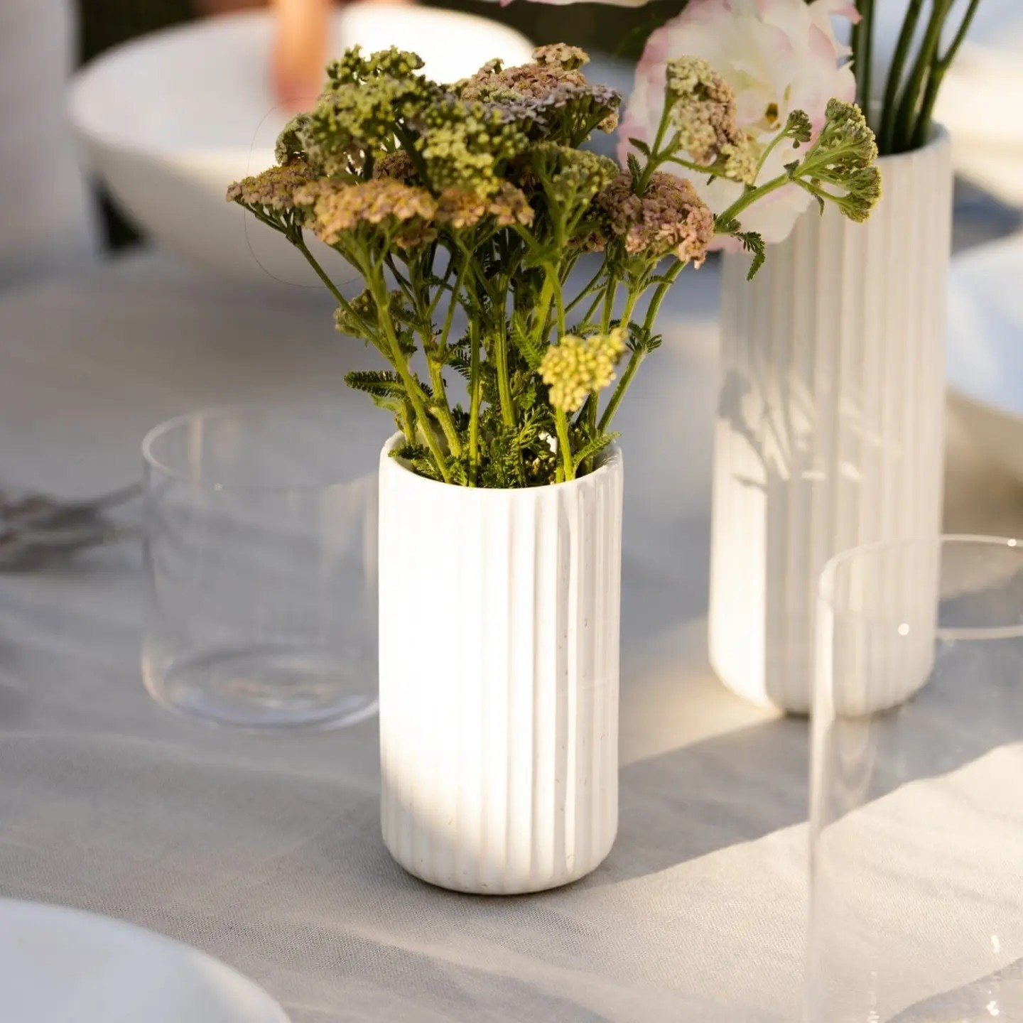 short bud vase - cloud white