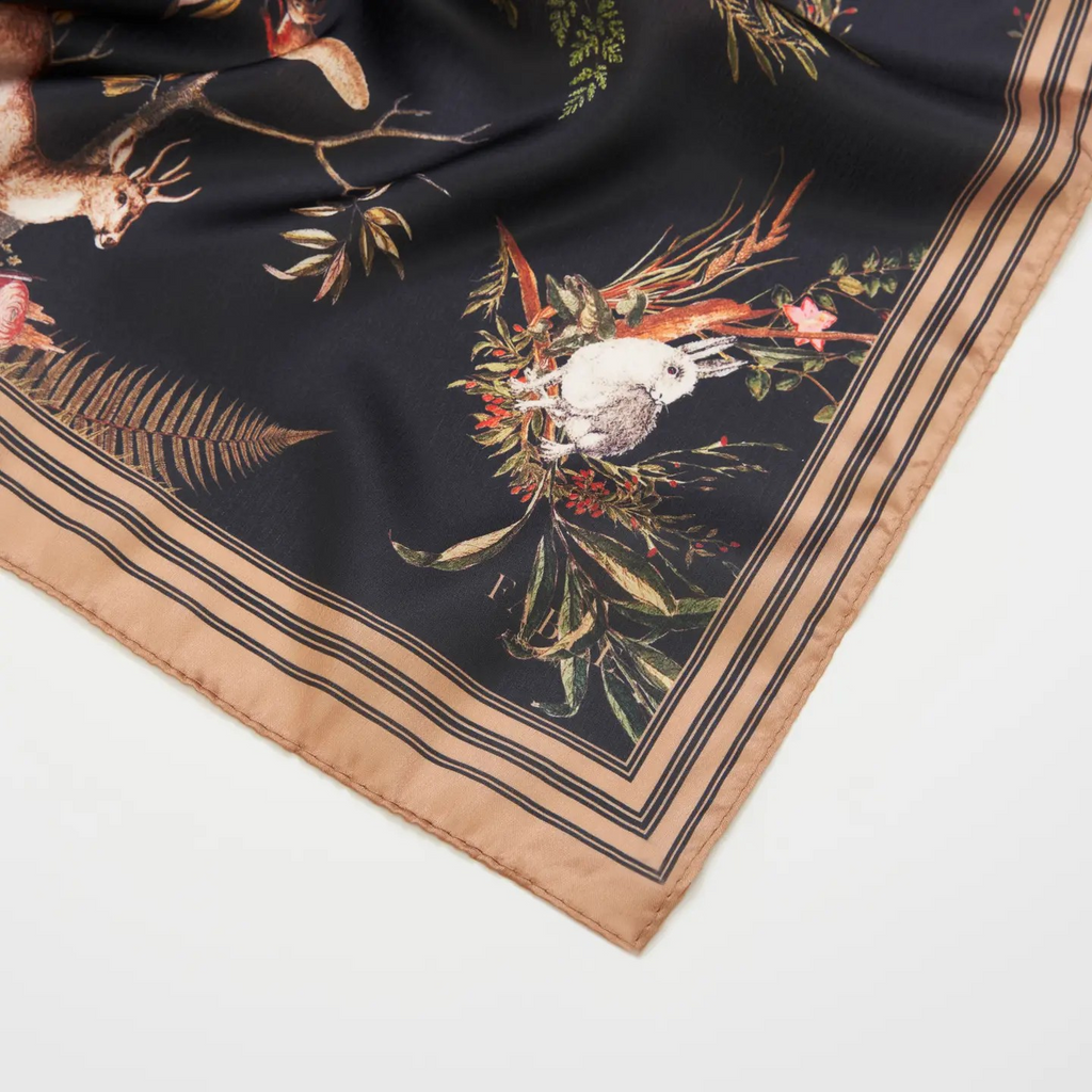 wonderland toile square scarf