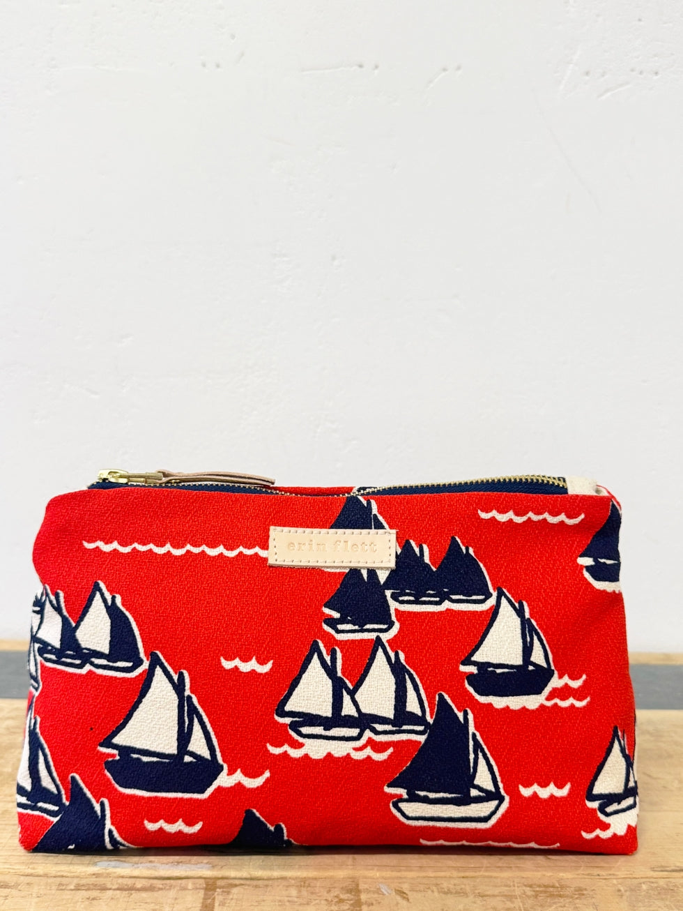 zipper makeup pouch in sailing