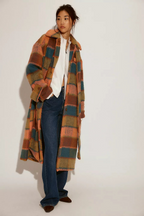 dalton wool coat in coral