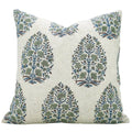 kumud block print linen blend 20 x 20 pillow