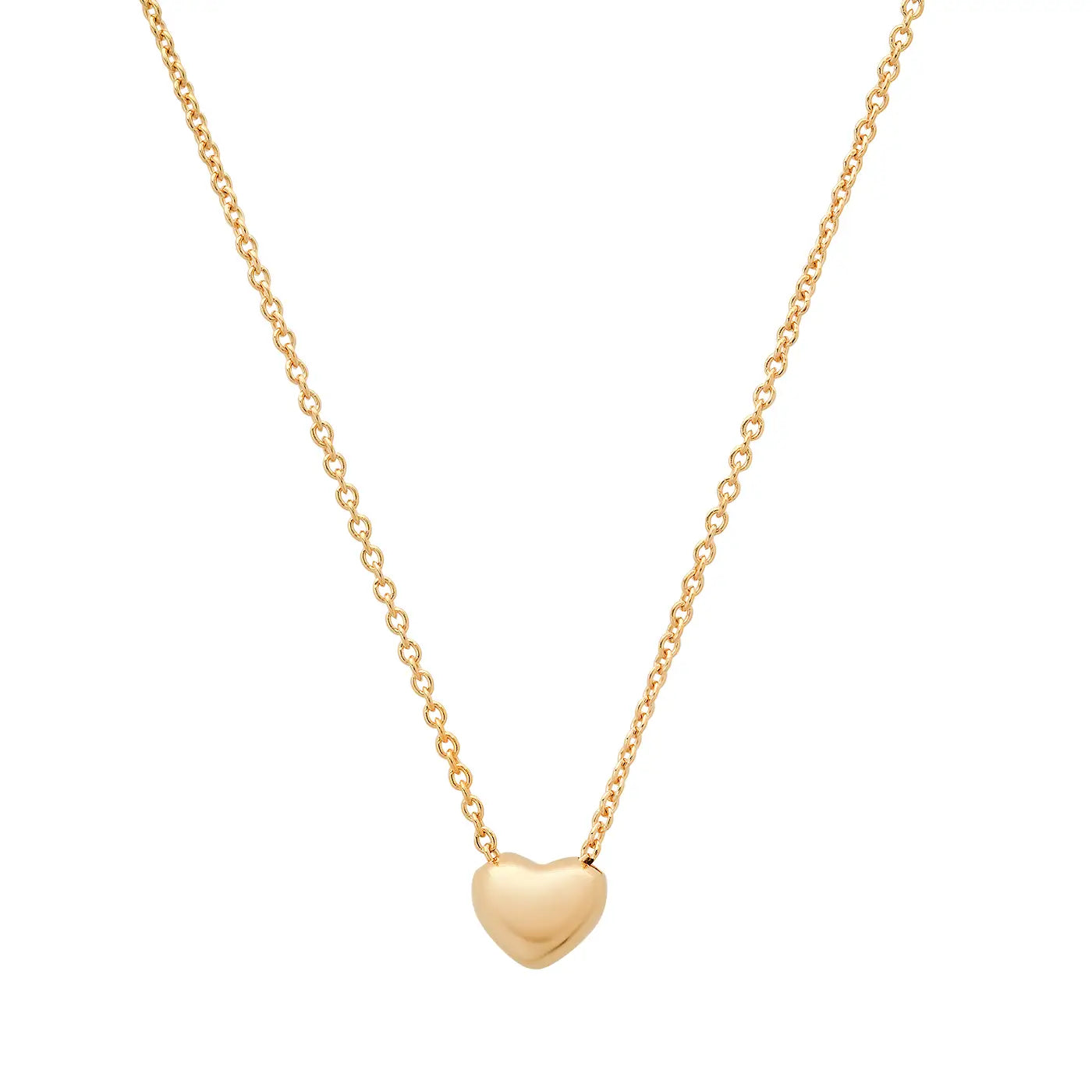 mini puff heart necklace