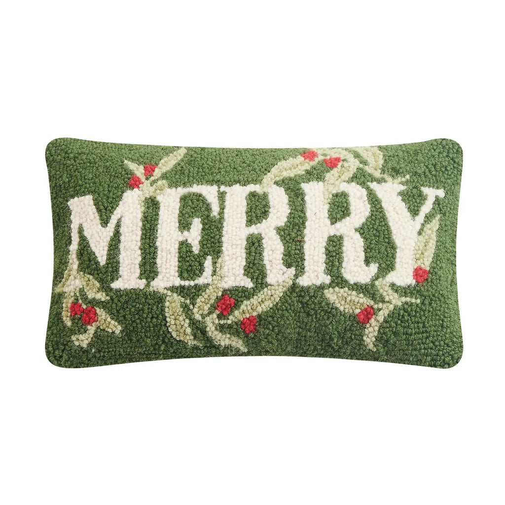 holiday merry hook pillow