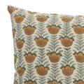 lotus block print linen blend pillow 14 x 20