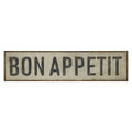 embossed metal sign "bon appetit"