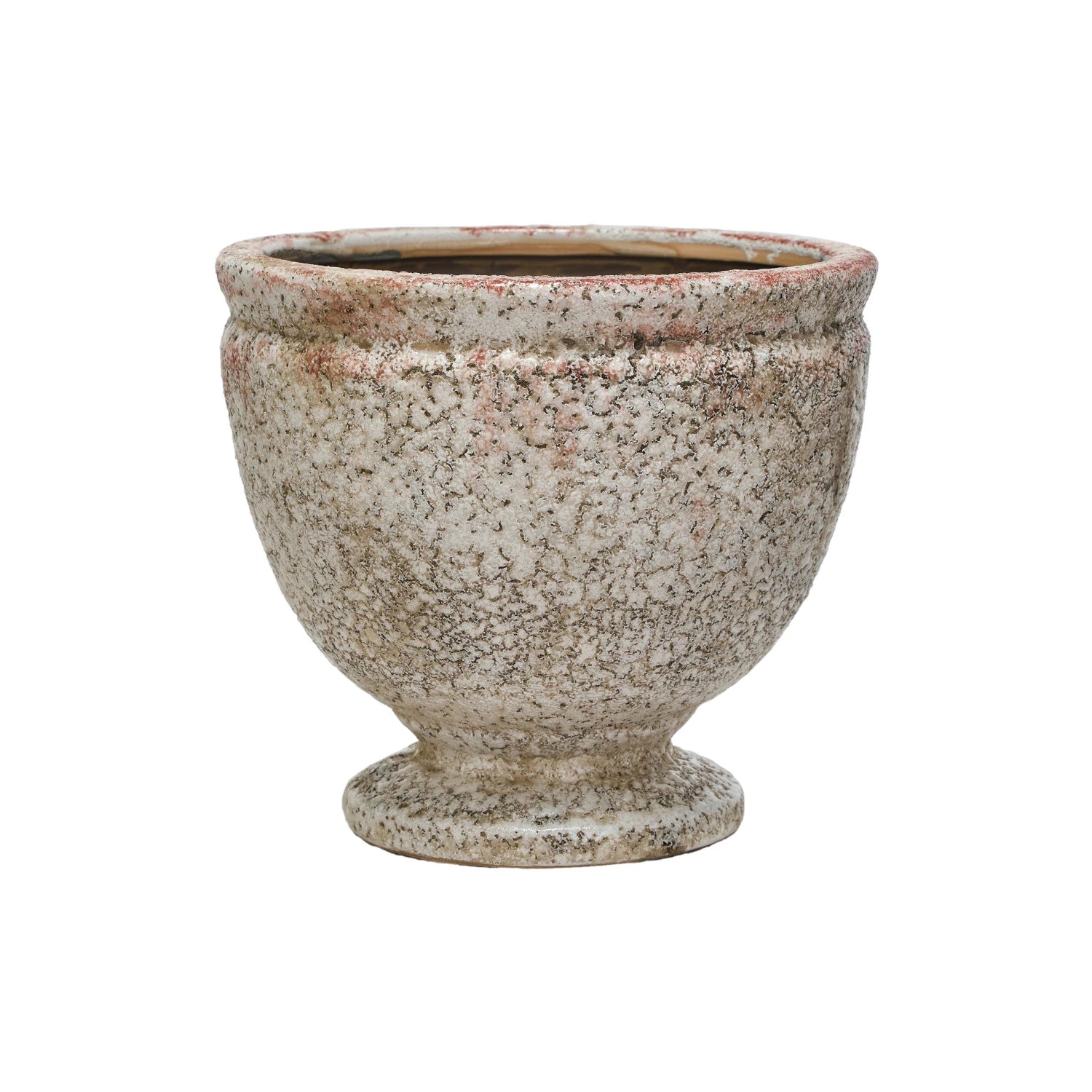 terracotta footed urn