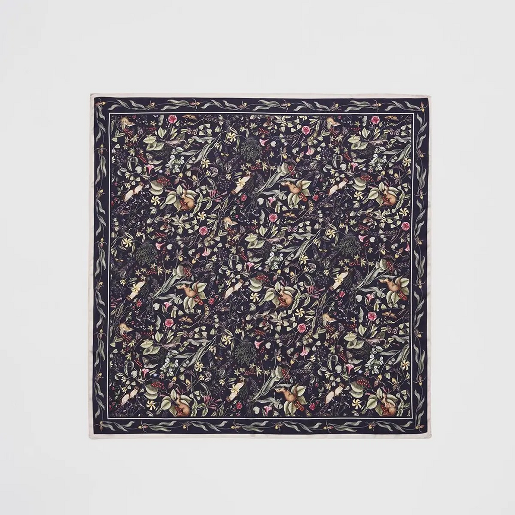 wolf garden navy square scarf