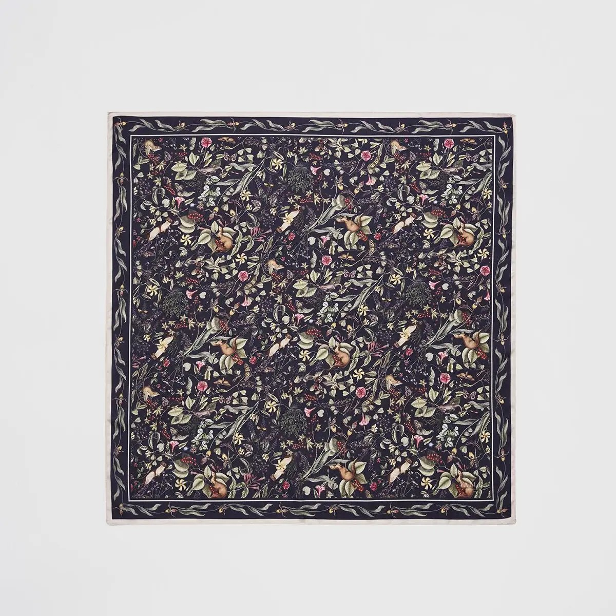 wolf garden navy square scarf