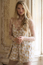 lady lux layering top in evening cream