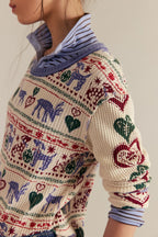 blissful layering tee in snowdrop combo