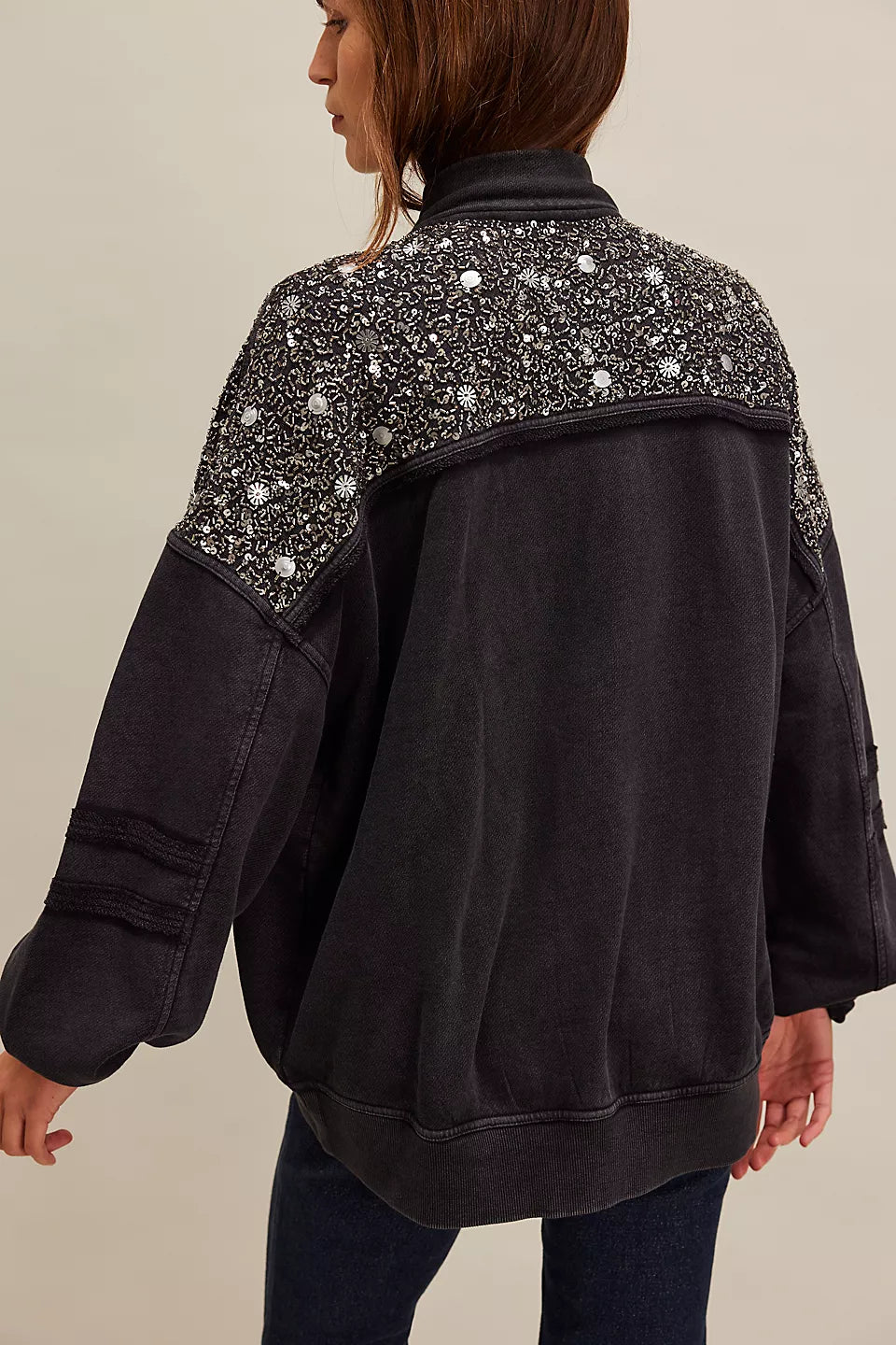 sparkle sweatshirt in black