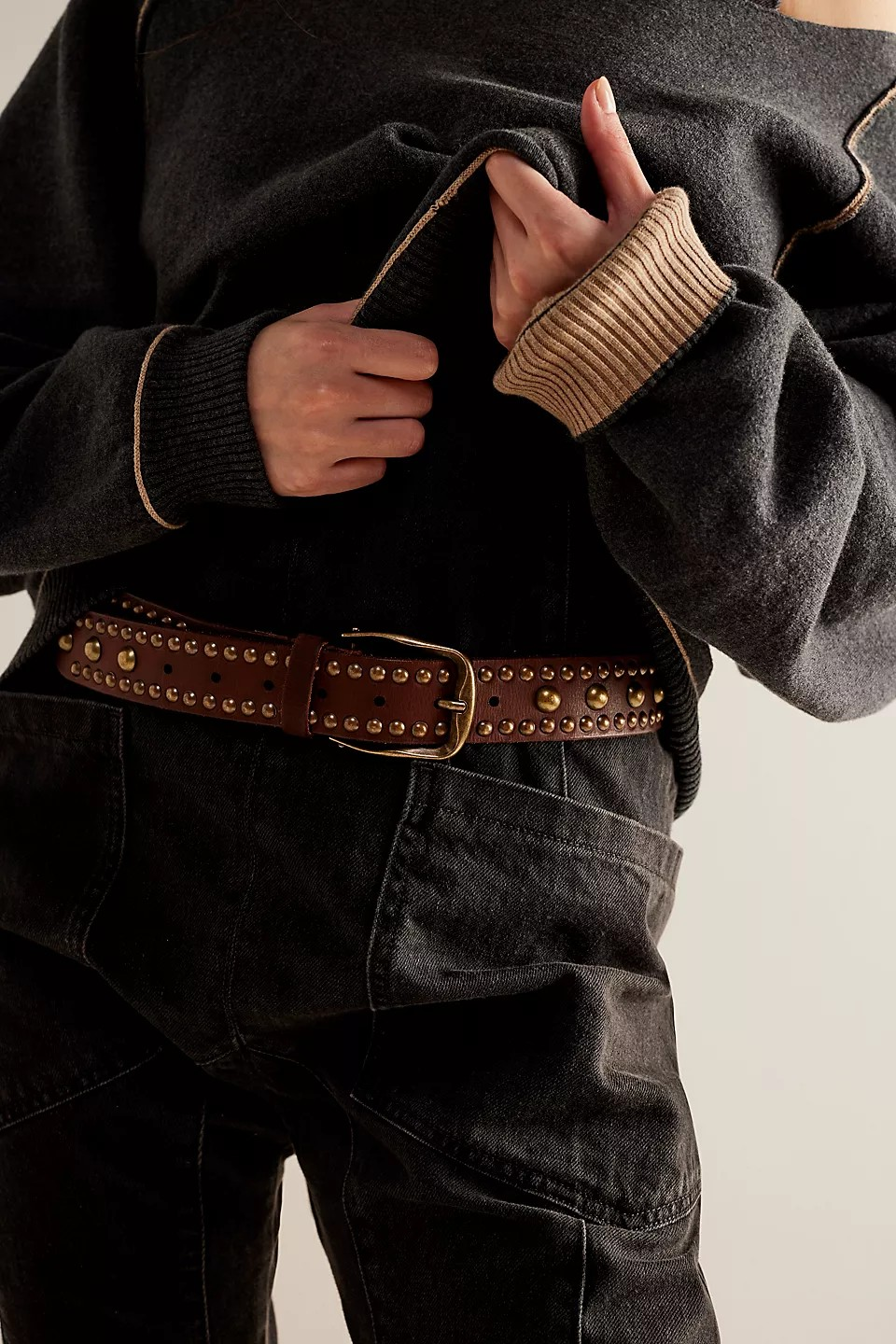 sola belt in cognac