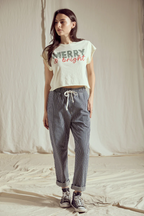 merry + bright crop tee