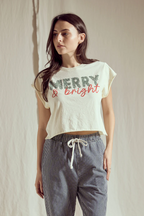 merry + bright crop tee