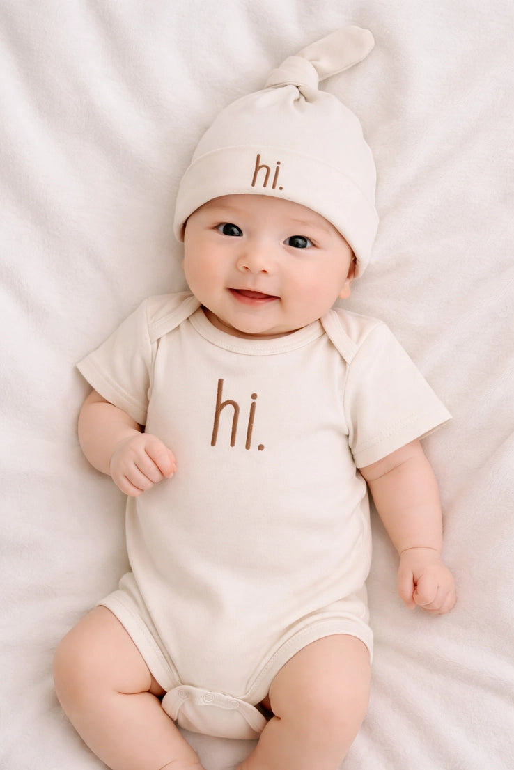 hi. embroidered onsie