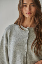 knit quarter sleeve cardi