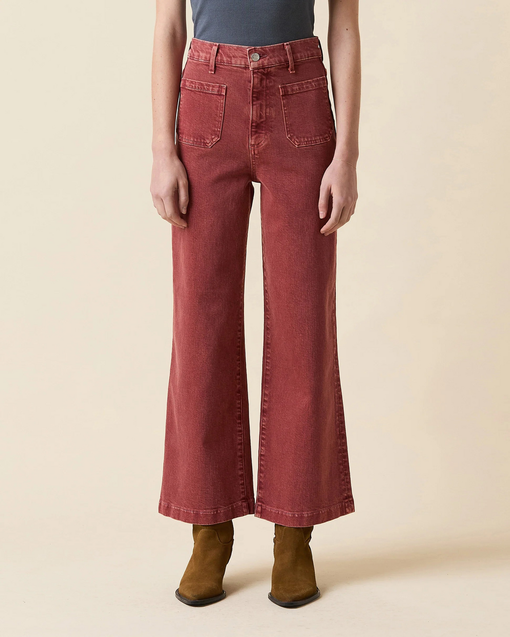 virginia wide leg ankle in sandwashed spiced