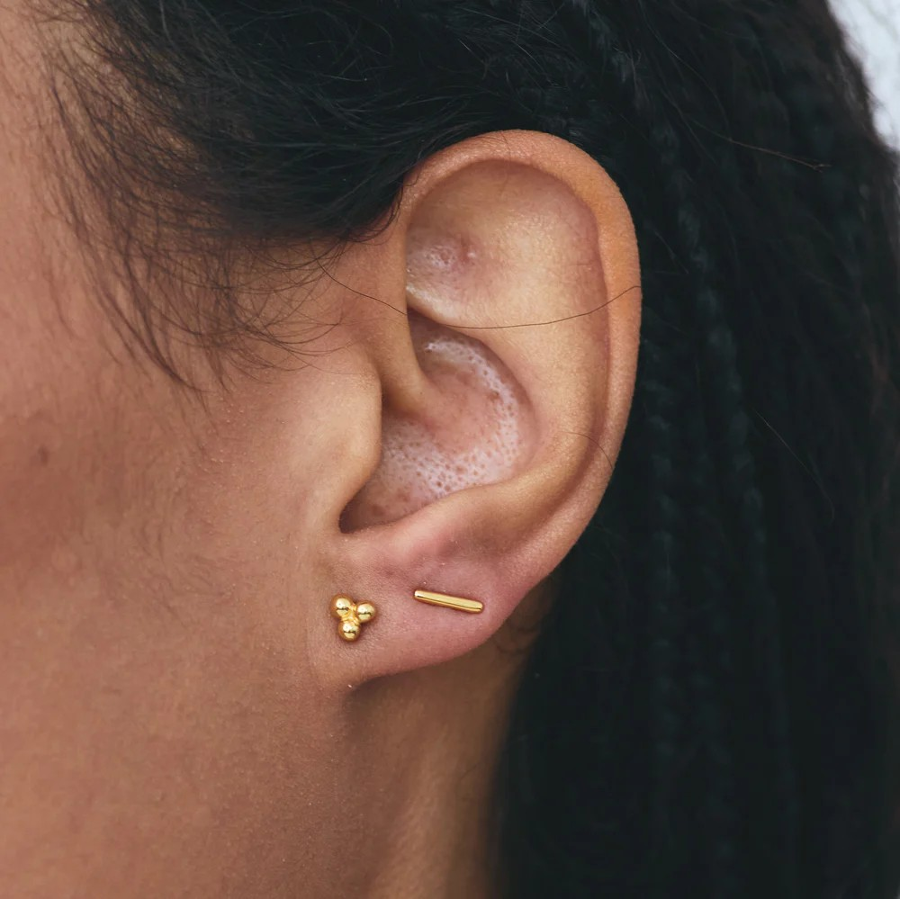 lottie bar studs in gold