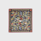 winter solstice tales green square scarf