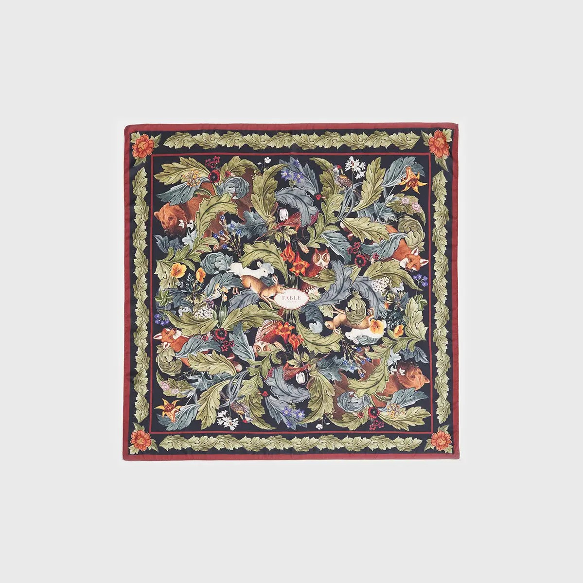 winter solstice tales green square scarf