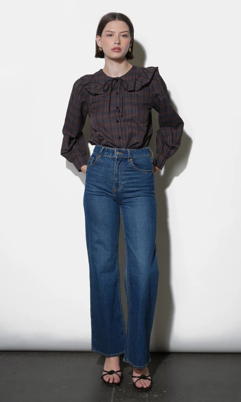 krista peter pan collar blouse