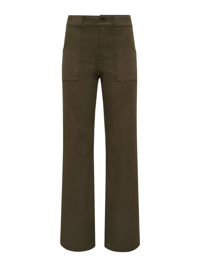 sculpted insider wide leg pant in timber