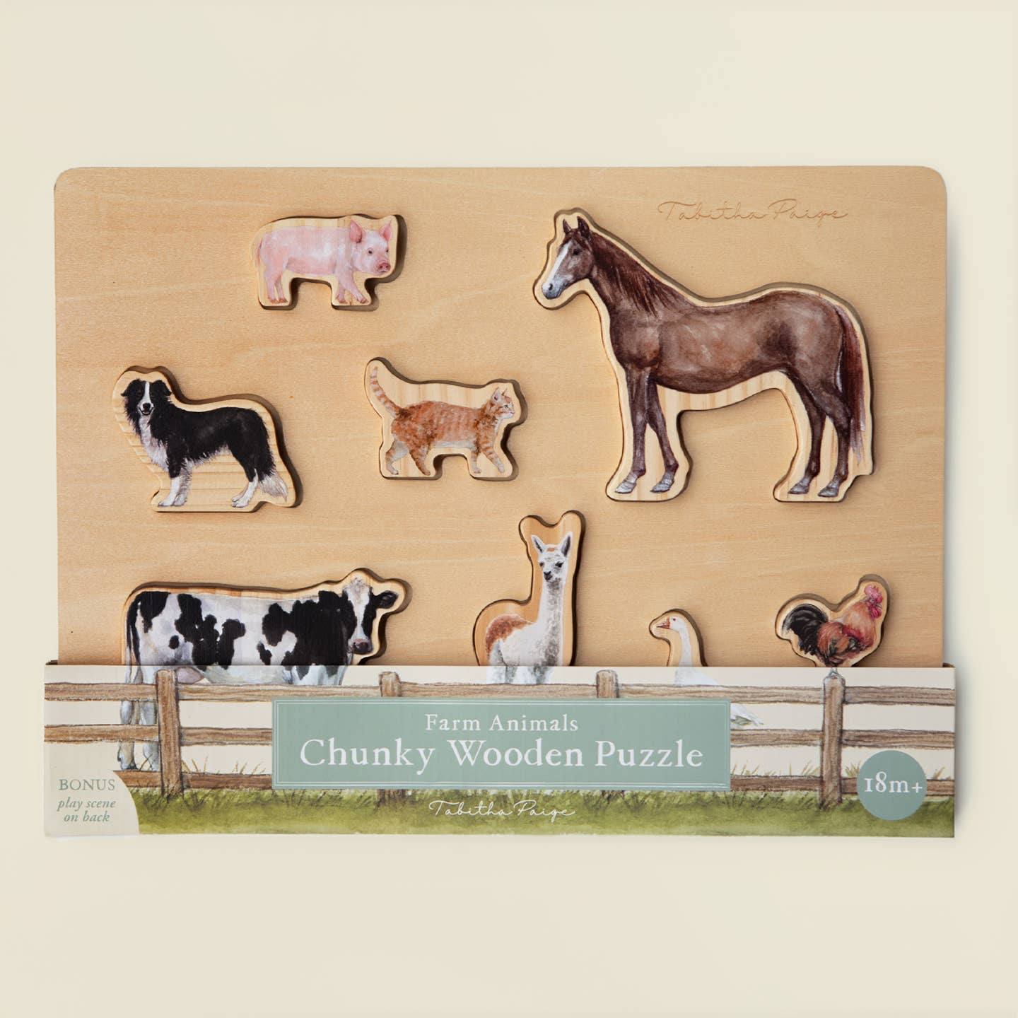 farm animals wooden puzzle