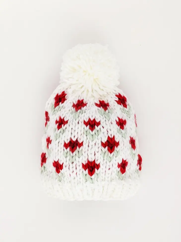 Bitty Blooms Holiday Beanie Hat
