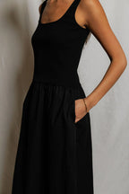 fabiola tank dress in black