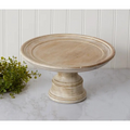 white washed cake stand