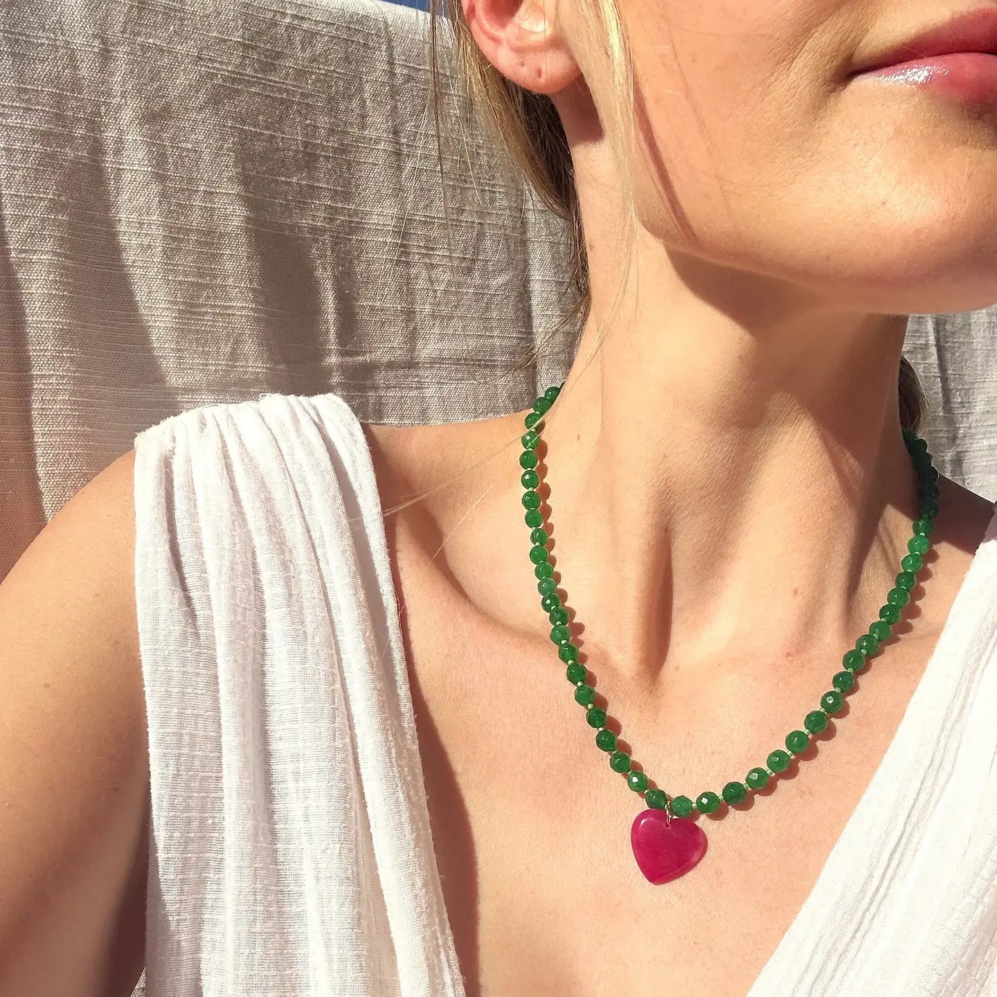 abel jade beaded necklace
