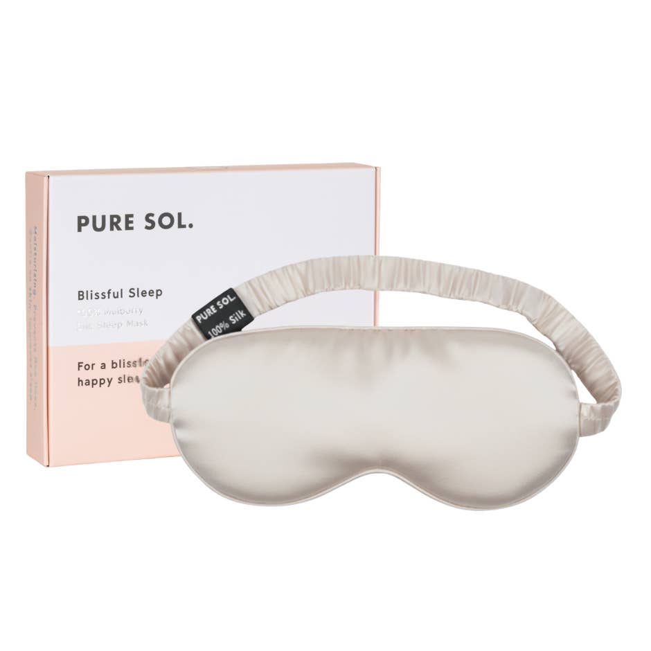 ivory mulberry silk sleep mask