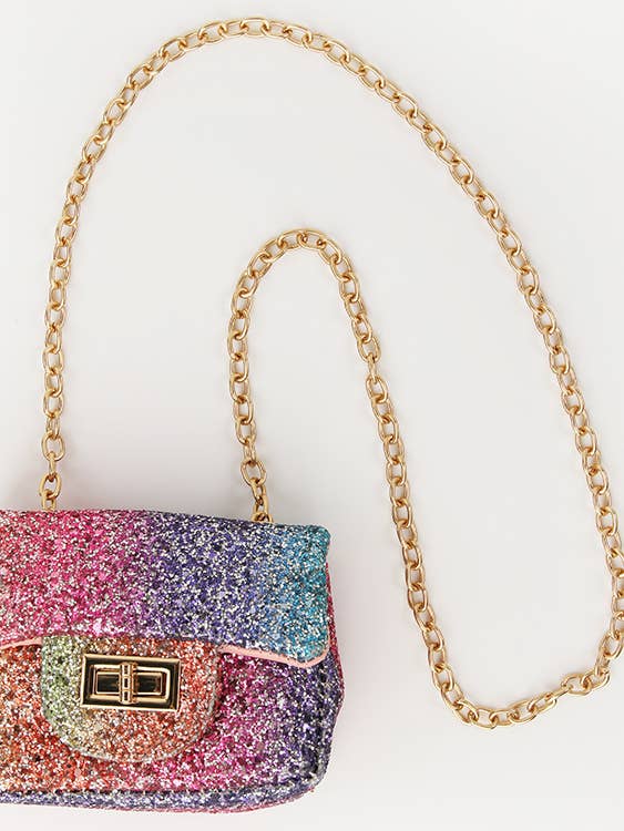 ombre glitter purse