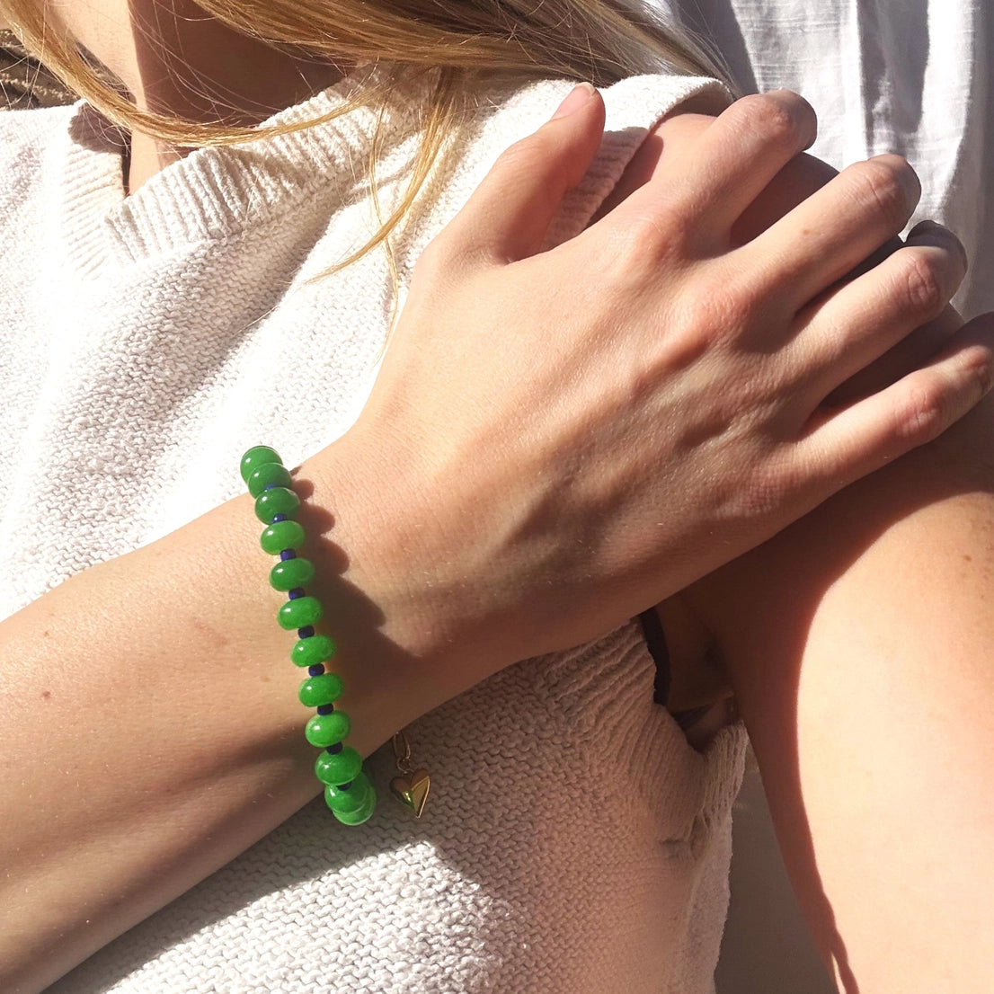 candy jade beaded bracelet