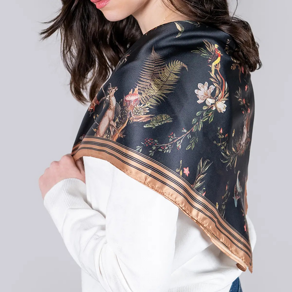 wonderland toile square scarf