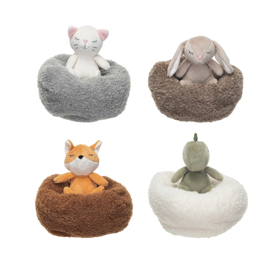 plush animal with bean bag