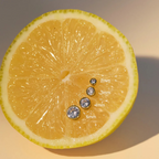 marisol bezel stud - 4mm