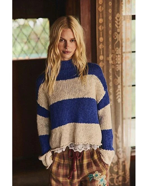 opal sweater in rugby stripe