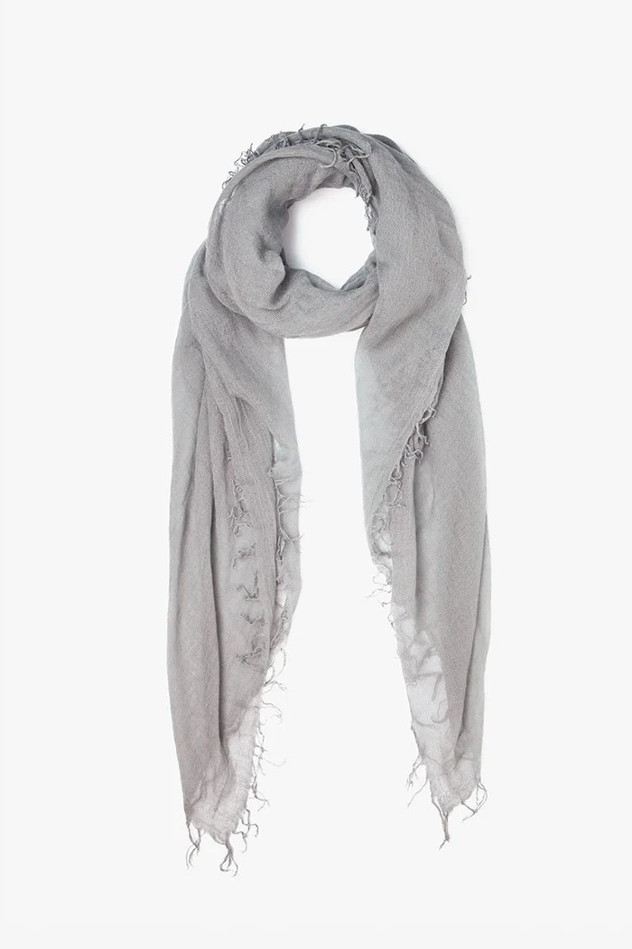 cashmere + silk scarf in griffin