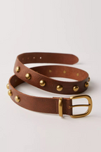 rhodes stud belt in cognac
