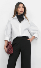 thea oversized latern sleeve button down