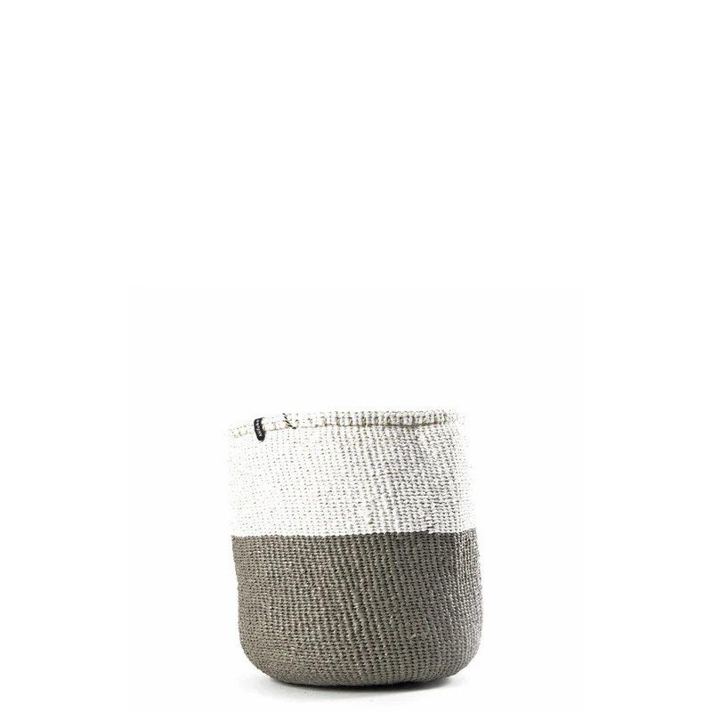 kiondo basket - warm gray + white