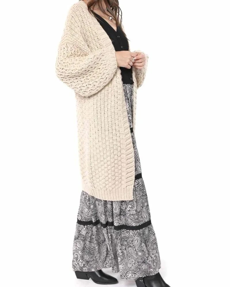 iggy hand knit chunky cardigan