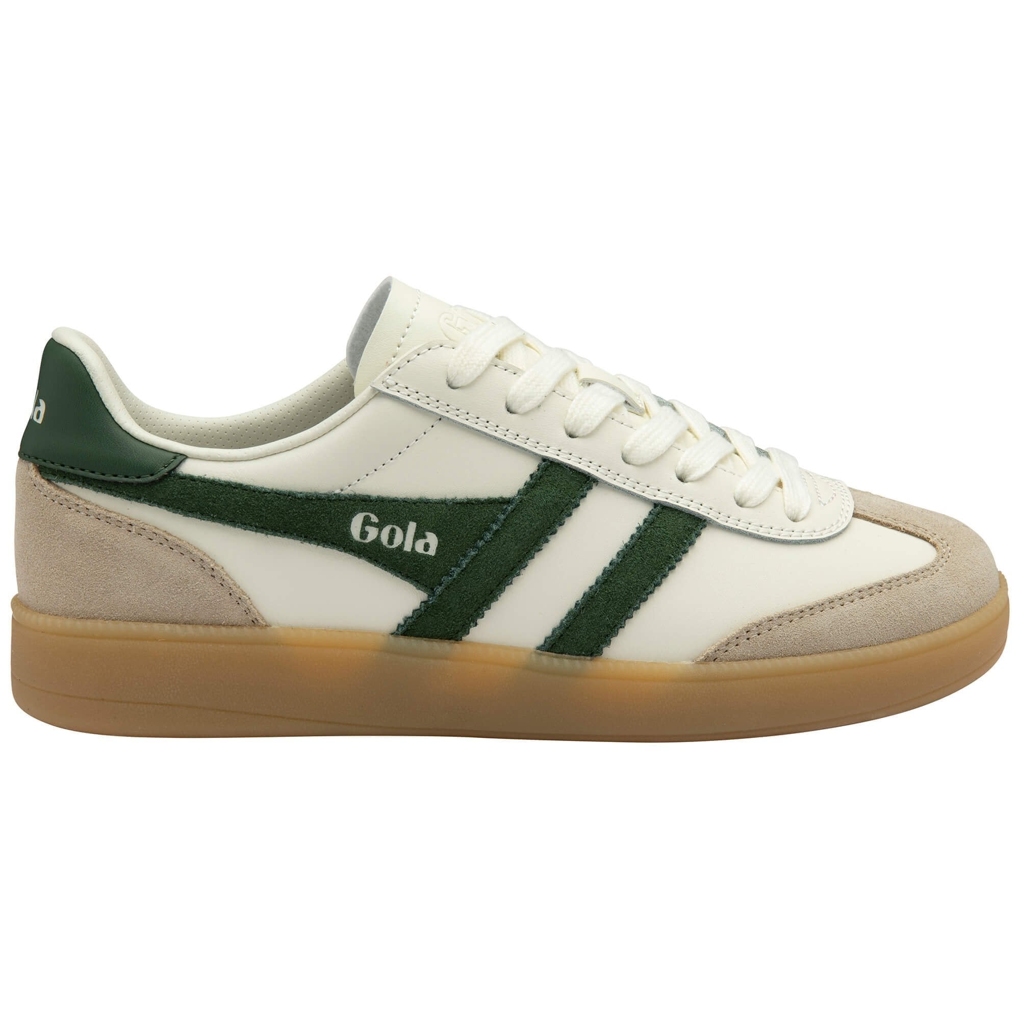 viper leather in white + bone + evergreen