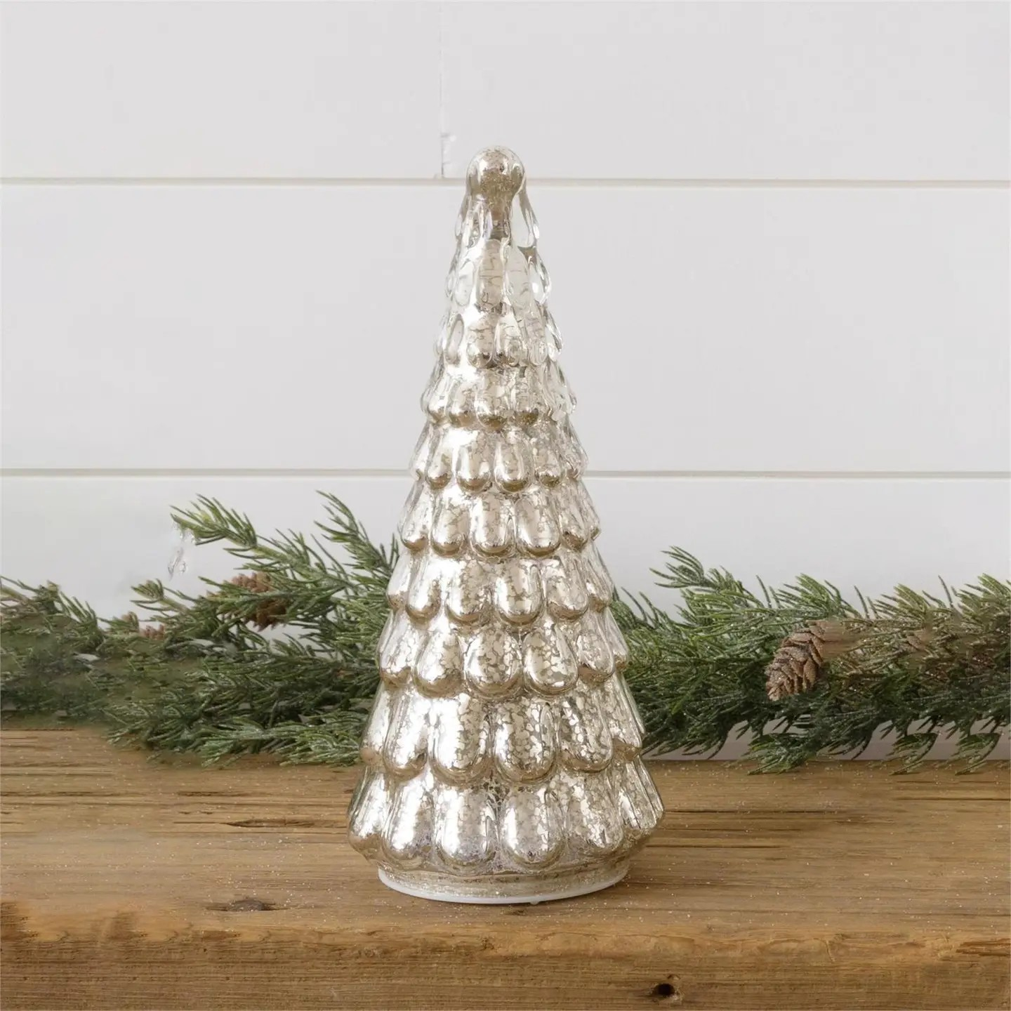 lighted mercury glass trees