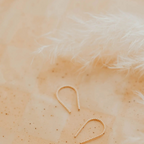 twisted tiny horseshoe earrings