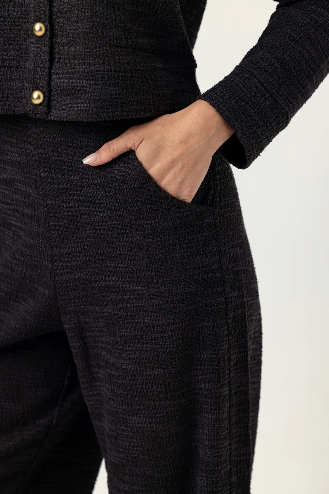 knit boucle porter pant