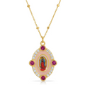 guadalupe enamel necklace