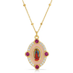 guadalupe enamel necklace
